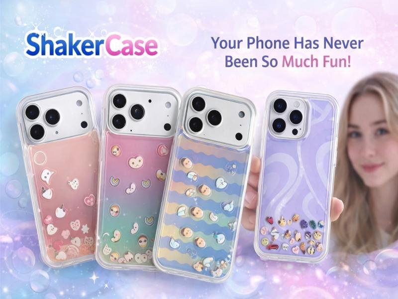 ShakerCase Custom Phone Case With Shaking Charms Personalized Phone Covers With Photo Charms And Unique Design